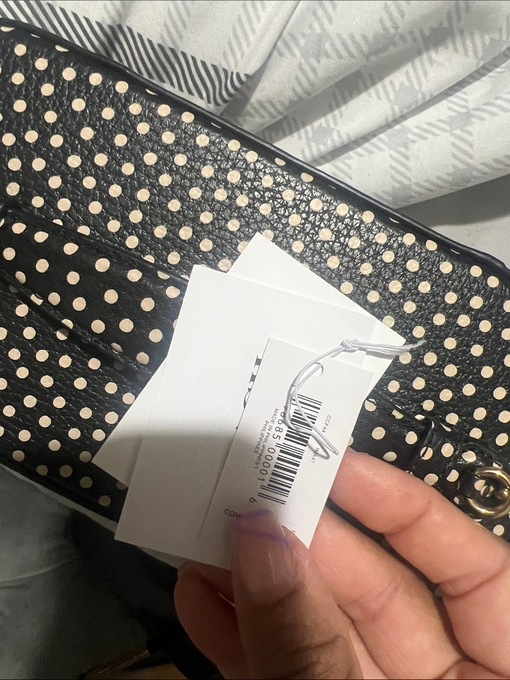 Coach Black with Cream Polka Dot Vanity Case - Picture 9 of 9